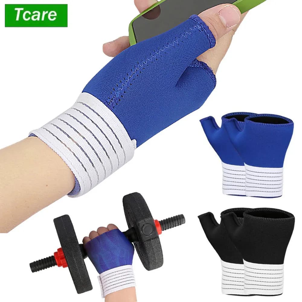 1 paio di supporti elastici per il polso con cinturino, fascia compressiva regolabile per il polso, allevia il dolore da tendinite per uomini e donne