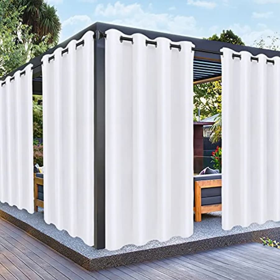 Tende da Esterno per Patio Impermeabili Resistenti alle Intemperie e ai Raggi UV, Tende per Gazebo, Portico, Pergola, Protezione Solare