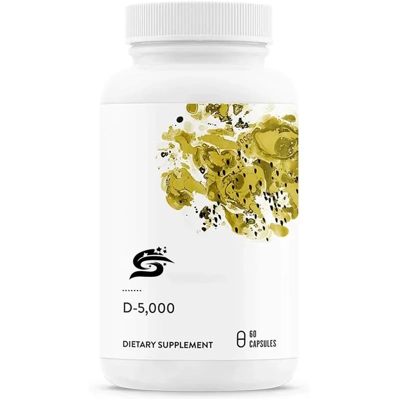 Vitamin D-5000- Vitamin D3 supplement - Does not contain milk products, does not contain soy -60 capsules