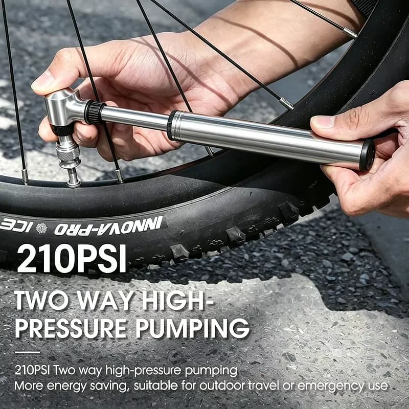 210PSI Mini Bike Pump Portable High Pressure Bicycle Air Pump For Schrader Presta Valve Sports Ball Inflator Mountain Bike Pump