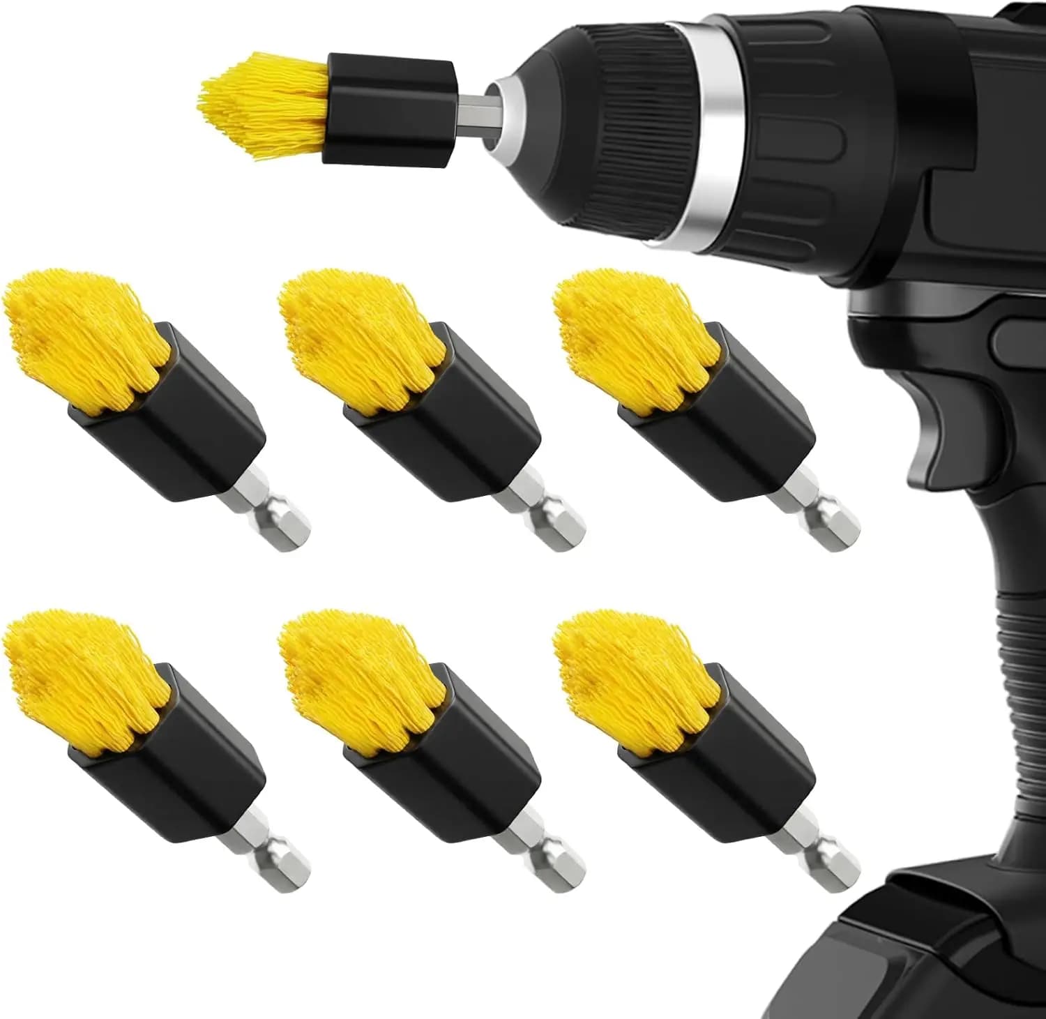 Set di 6 Spazzole per Trapano per Pulizia Profonda di Fughe, Piastrelle e Aree Difficili da Raggiungere in Casa, Cucina, Bagno