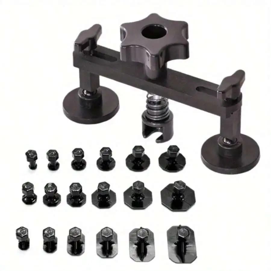 Car Dent Repair Bridge Puller Tool Kit, Auto Body Dent Removal Pulling Tabs, 19Pcs Complete Repair Set