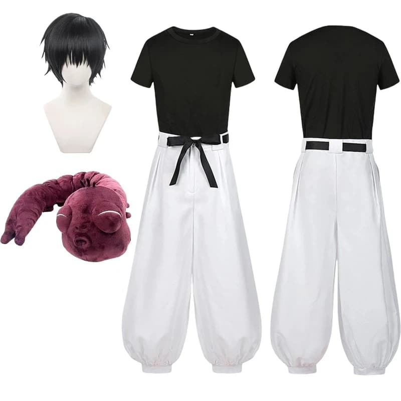 2026 Jujutsu JJK Manga Anime Fushiguro Toji Satoru Gojo Costume Cosplay Parrucca T-shirt Pantaloni Rete a Rete Regalo di Halloween Natale