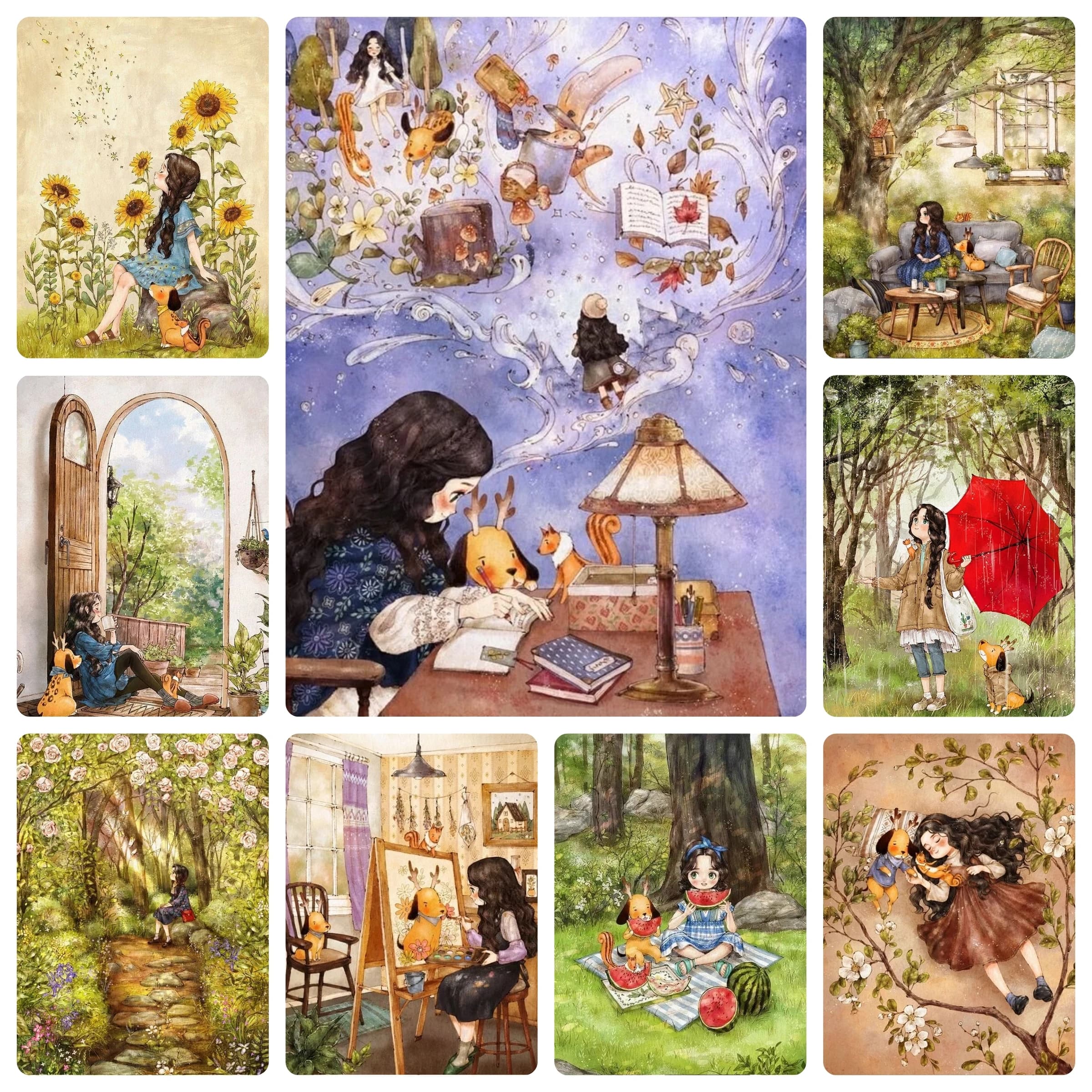 Cross Stitch Little Girl Lovely Diamond Painting Artificial Mosaic Embroidery Home Decor Full Drill 5D DIY Art Novelty Gift Set