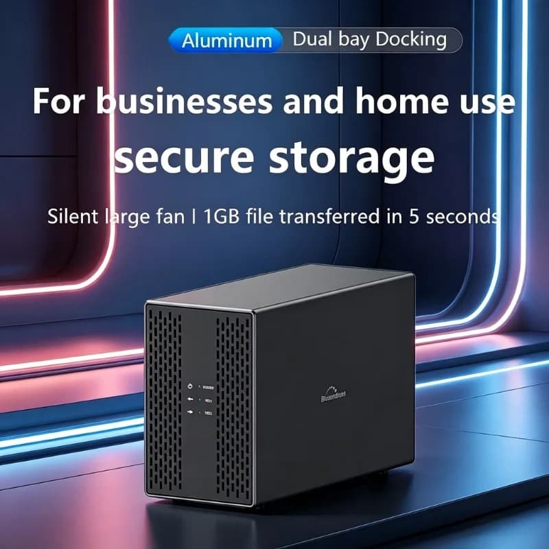 Box esterno USB 3.0 a doppio alloggiamento per HDD da 3,5 pollici SATA, case server