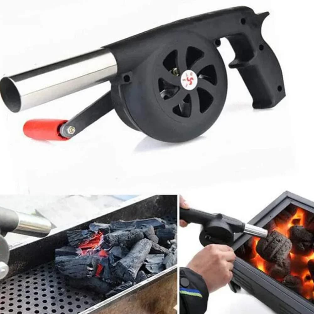 Outdoor Kitchen Barbecue Fan Handheld Portable Blower Air Blower Grill Picnic Facilities for Camping Rings Barbecue Tools