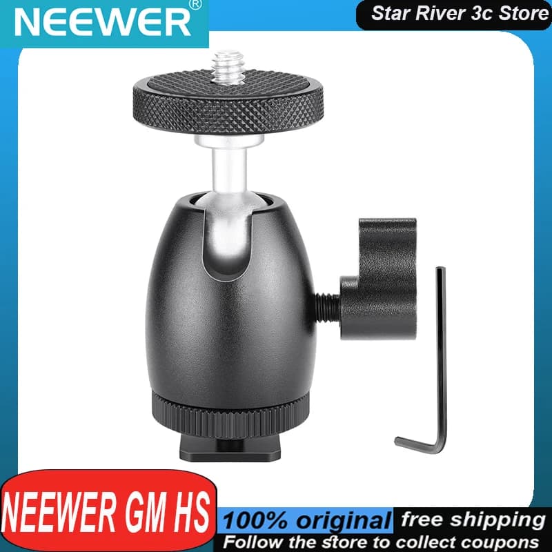 NEEWER GM HS Hot Boot Panoramico Gimbal Mini Testa a sfera Accessori fotografici personalizzati