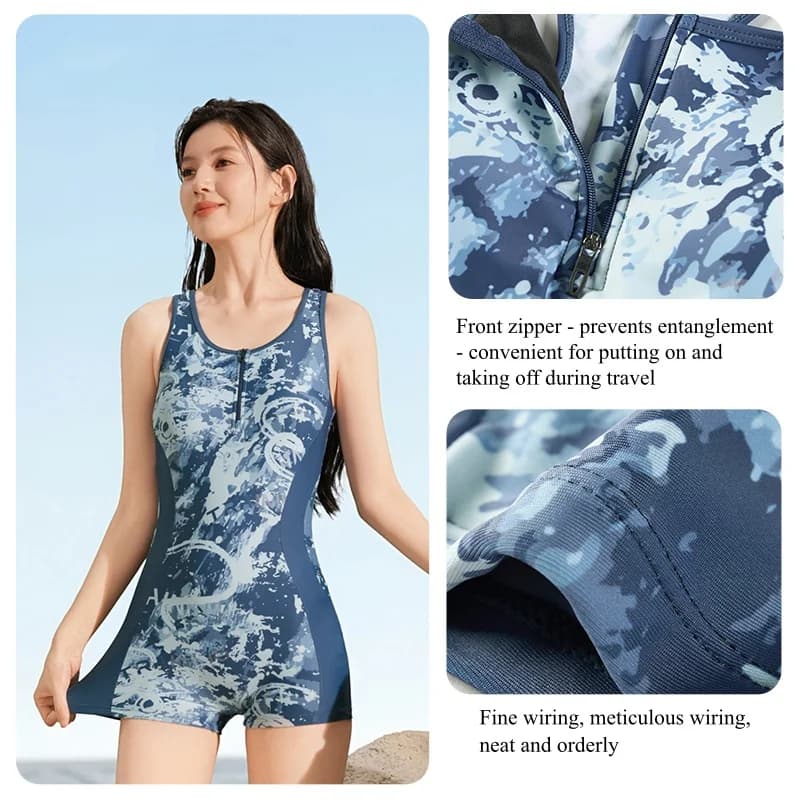Costume da bagno push up professionale ad asciugatura rapida da donna con stampa digitale per sport acquatici all'aria aperta, spiaggia, surf, occhiali da bagno