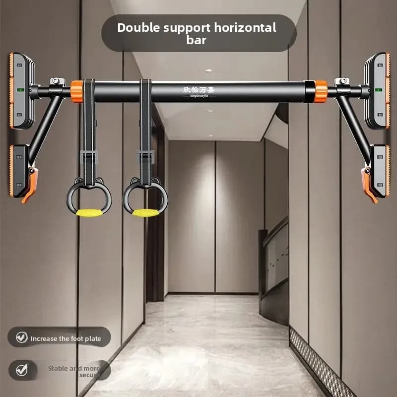 No‑Drill Pull Up Bar for Adults Indoor Door Wall Free Standing Single Double Bar Home Gym Fitness Workout Equipment
