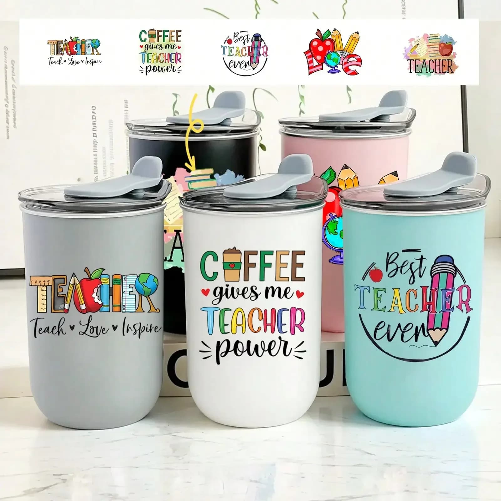 Teacher Appreciation Wine Glass - 12 Oz Stainless Steel, Oval, Insulated Lid, Portable Travel Mug, Drinkware For All Seasons, Perfect Teacher Gift,Perfect gift