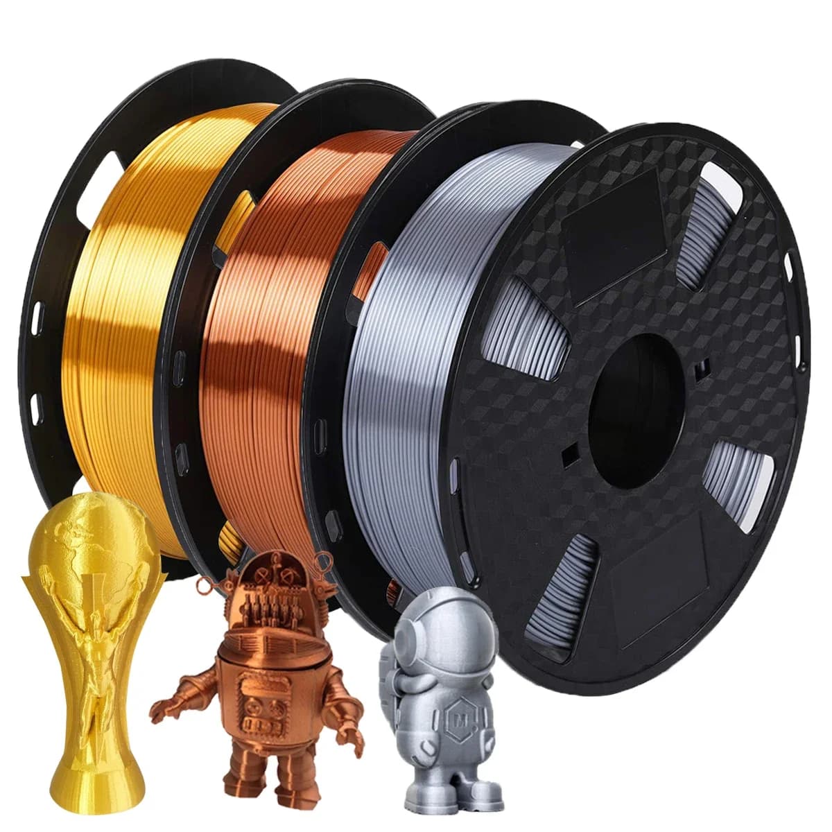 3D filament wire coil Silk PLA from 1.75 mm 250 g, 500 g for 3D printer material 3D printing embroidery, strand thread Vacuum packing