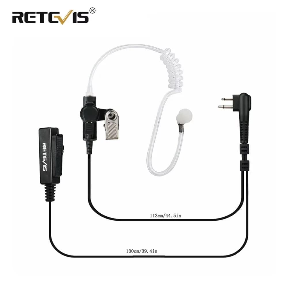 Di grandi Dimensioni PTT 2PIN Auricolare Covert Tubo Acustico Auricolare Per Motorola Walkie Talkie EP450 PRO1150 CP100 GP2000 CT150 Ham Radio