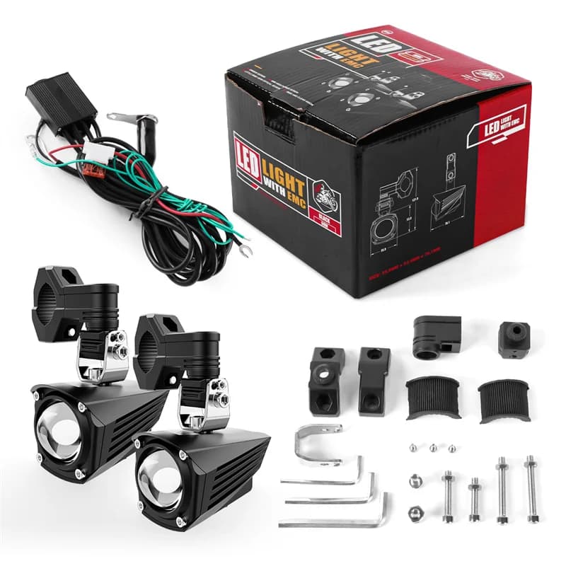 Luci moto universali Faro ausiliario LED Spot Fendinebbia di guida per BMW R1250GS ADV F800GS R 1250 GS LC Yamaha MT07