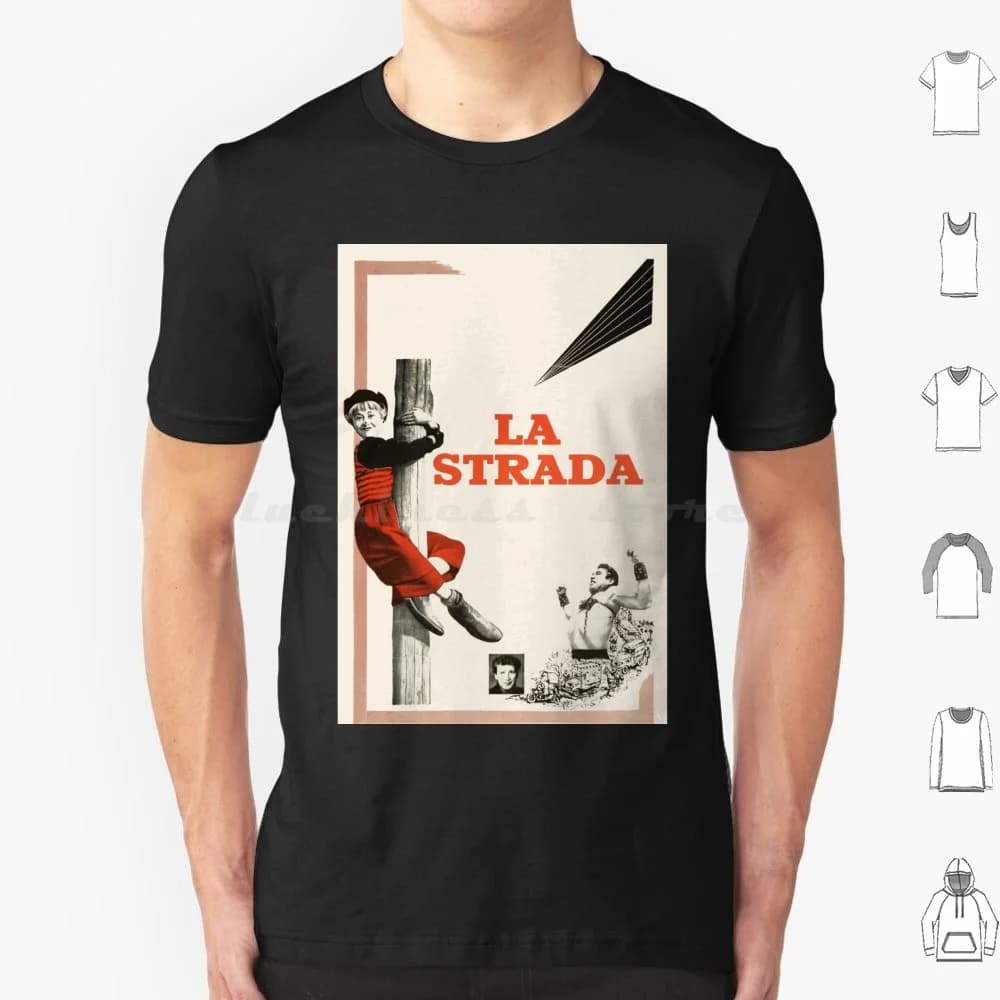 Maglietta La Strada taglia grande 100% cotone La Strada La Strada Federico Fellini Federico Fellini