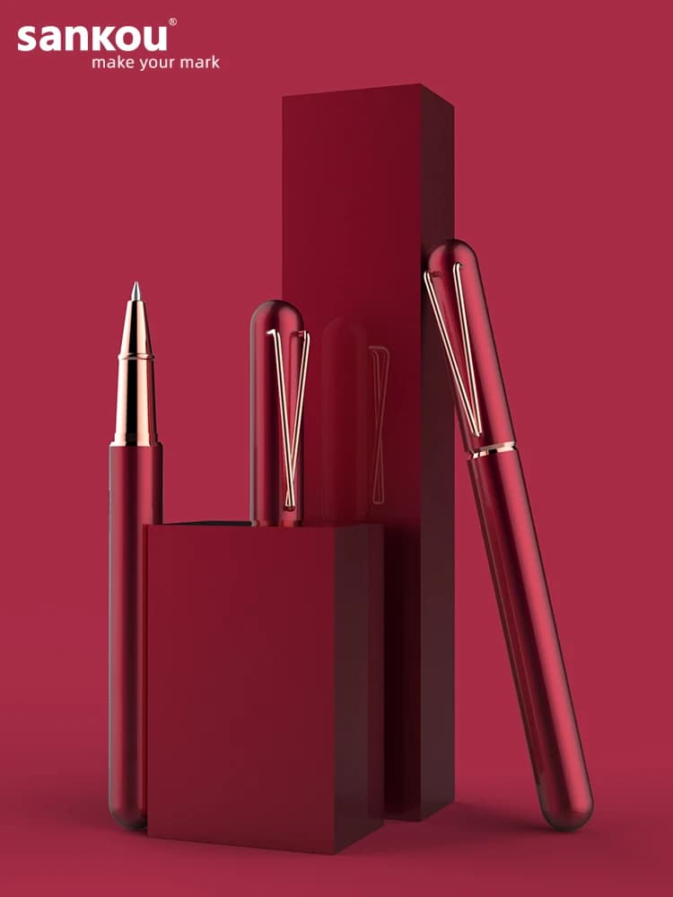 Penna firma per donna Penna firma in metallo con clip a V portatile squisita di fascia alta Penna gel di ricarica nera