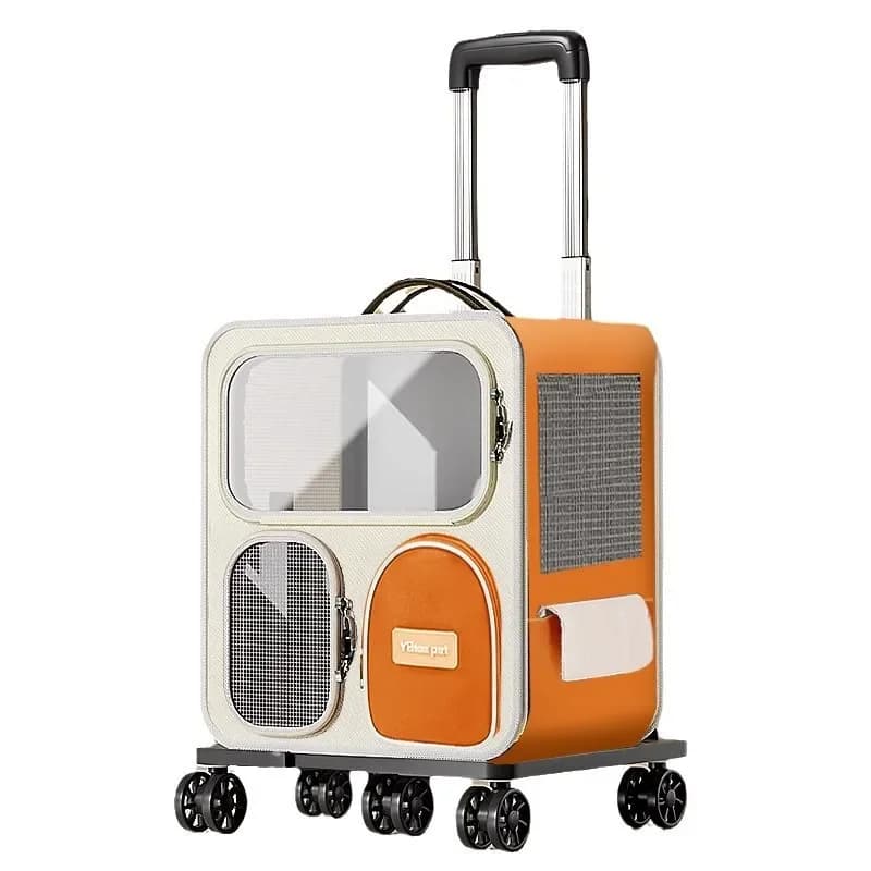 Nuovo Arrivo: Zaino da Viaggio per Gatti alla Moda, Portatile e Rimovibile, con 4 Ruote, in Nylon Multicolore, per Esterni