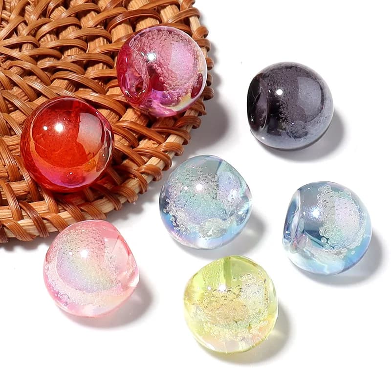 10/20 pz Perline Acriliche 14x16mm Perline Foro Grande Perline Allentate Colorate per L'artigianato Fare Collana FAI DA TE Braccialetto Accessori Fatti A Mano