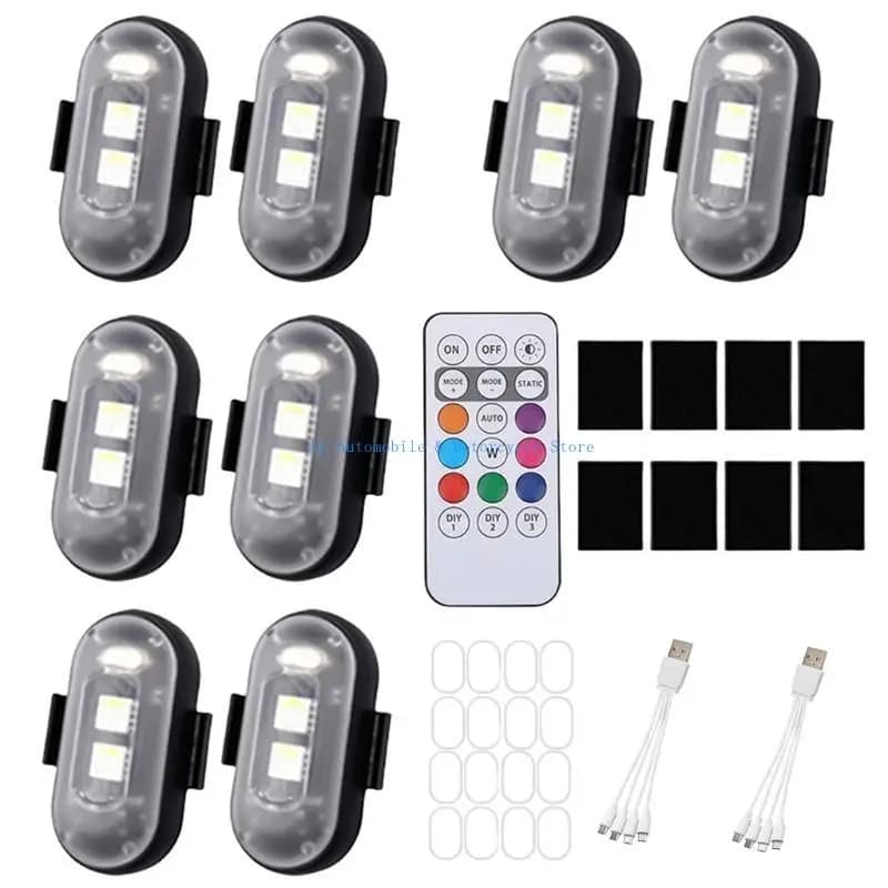 270E Luci avvertimento a LED portatili luci lampeggiatura a LED ricaricabili per bici e droni