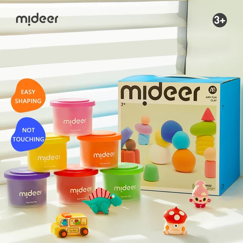 Mideer 24/36 Colori Arioso Divertimento Argilla Creativa Super Leggera Argilla Zero Essenza Nessun odore pasta da gioco Bambini Giocattoli Educativi Per Bambini 3Y +