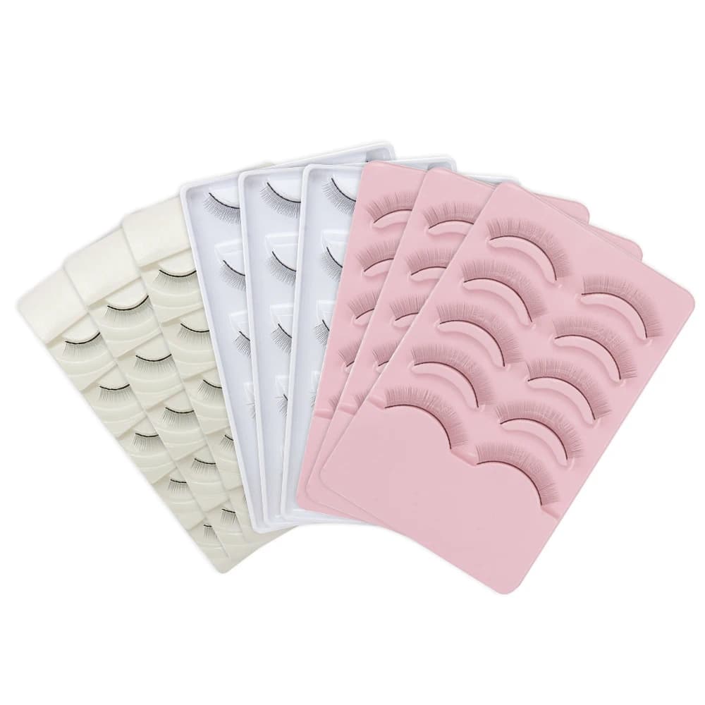 5BOXS Training Lashes Beginner Eyelash Extension Accessories Supplies Makeup Practice False Eyelashes Practice Lashes Strip