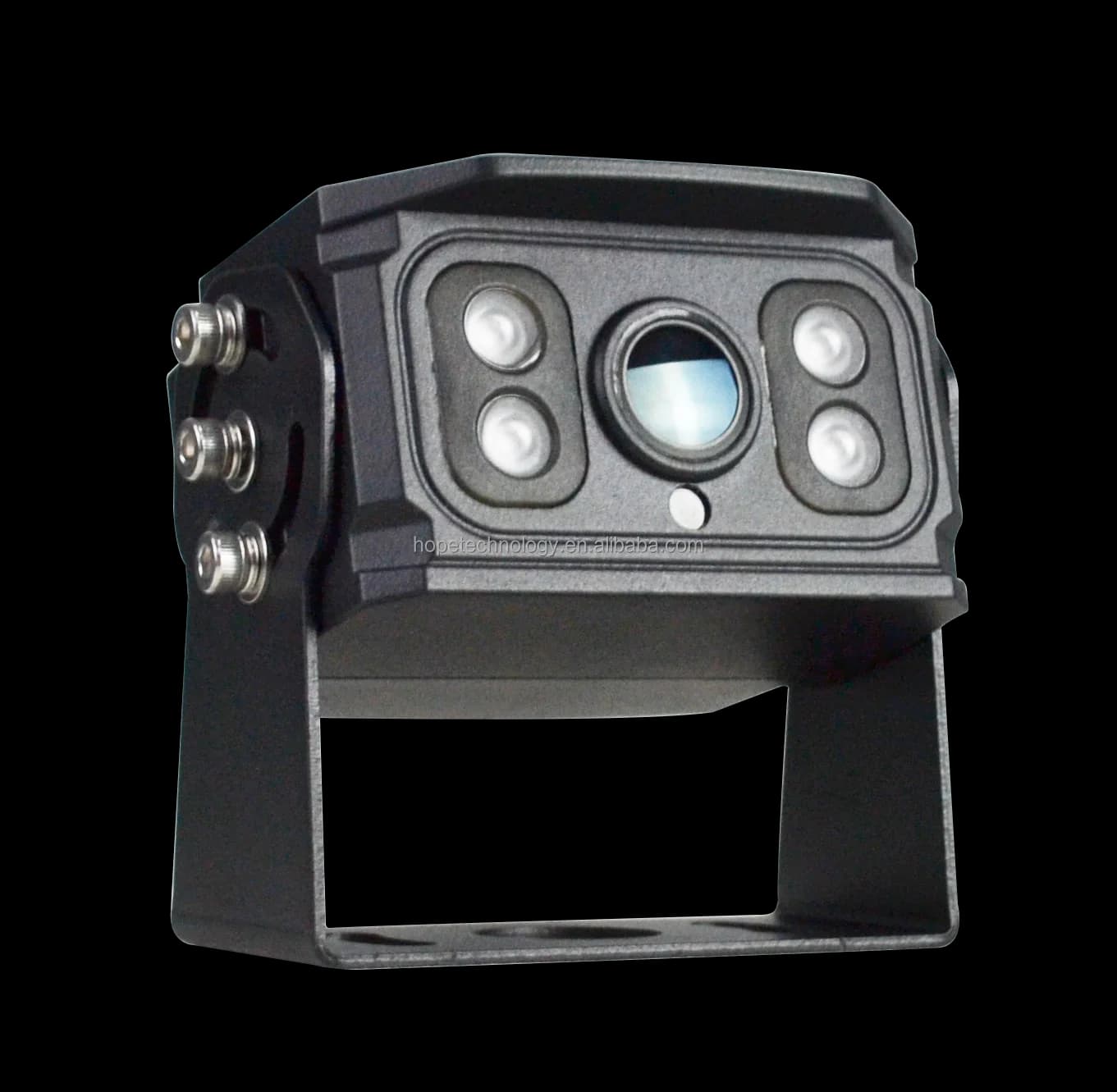 Guscio in metallo 1080P 4 luci LED IR Visione notturna Telecamera posteriore IP68 impermeabile