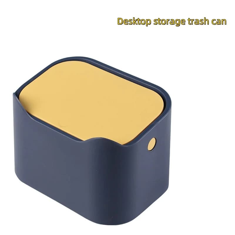 Mini cucina Desktop cestino simpatico cartone animato con coperchio dormitorio camera da letto toletta ufficio tipo pressa scatola di immagazzinaggio della spazzatura