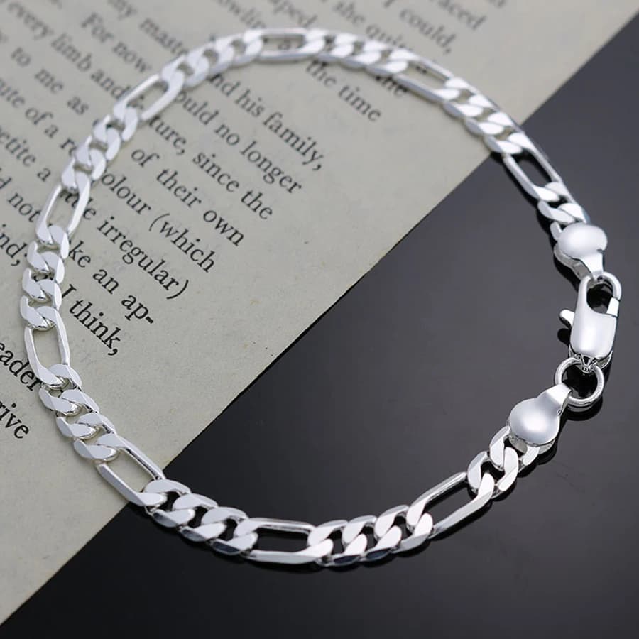 CHSHINE Charm 925 Sterling Silver Bracelets for Women Simple Fine 4MM Chain Fashion Wedding Party Christmas Gifts Jewelry