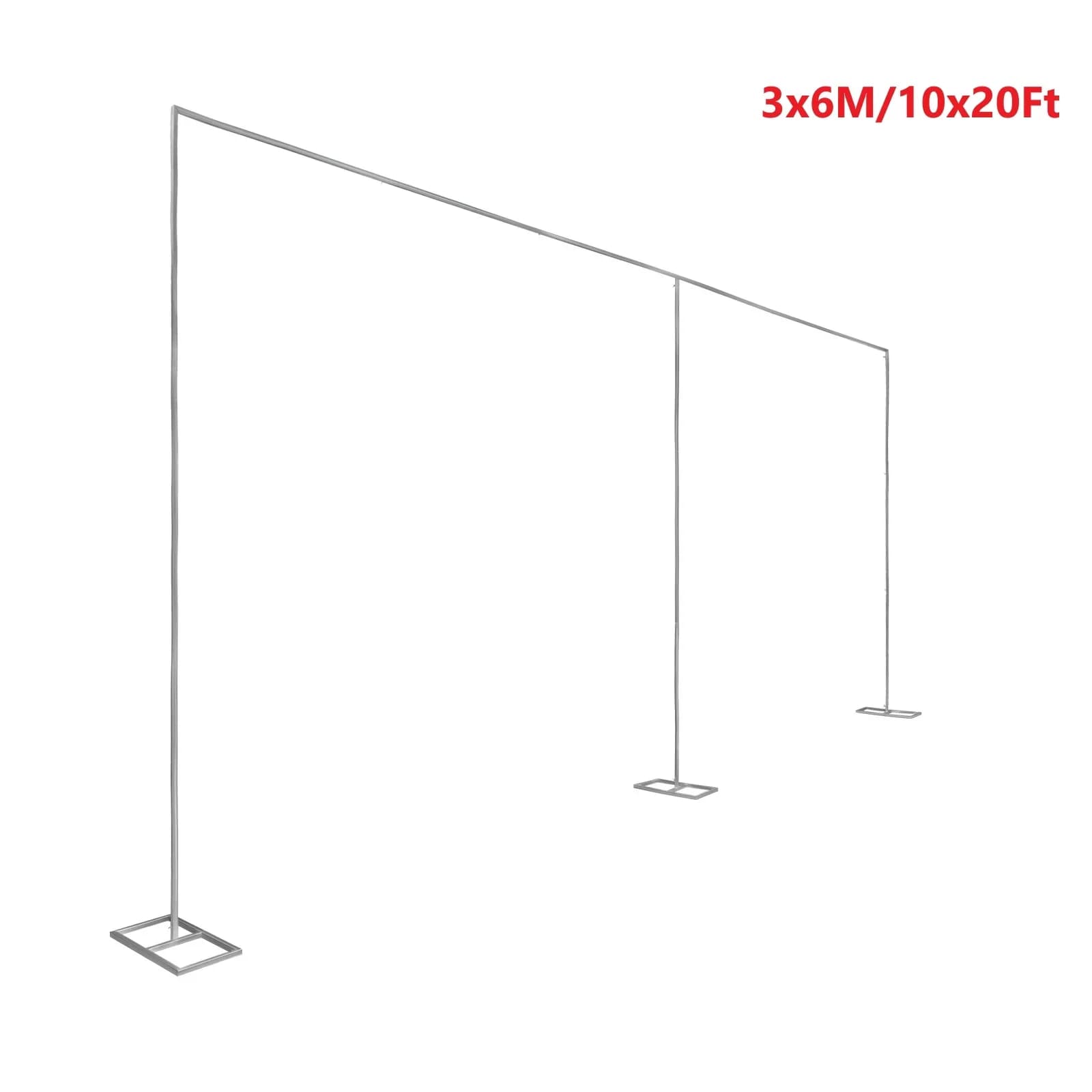 3x6M/10x20Ft Metal Bridal Arch, Wedding Background Support Kit, Robusta Frame for Curtains and Photo Frames