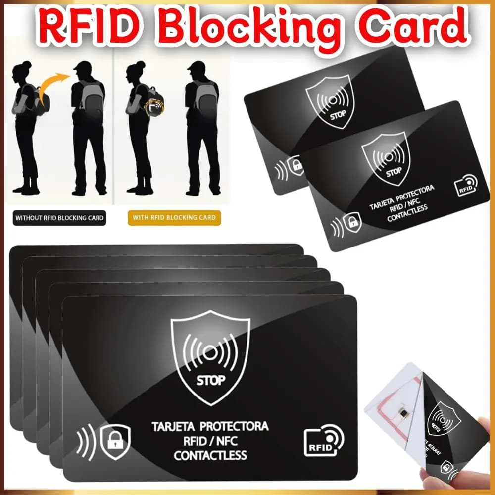 5-50PCS Carta di blocco RFID portatile Una carta protegge il portafoglio intero NFC Debit Protezione per passaporto di credito Blocco RFID Ultra sottile