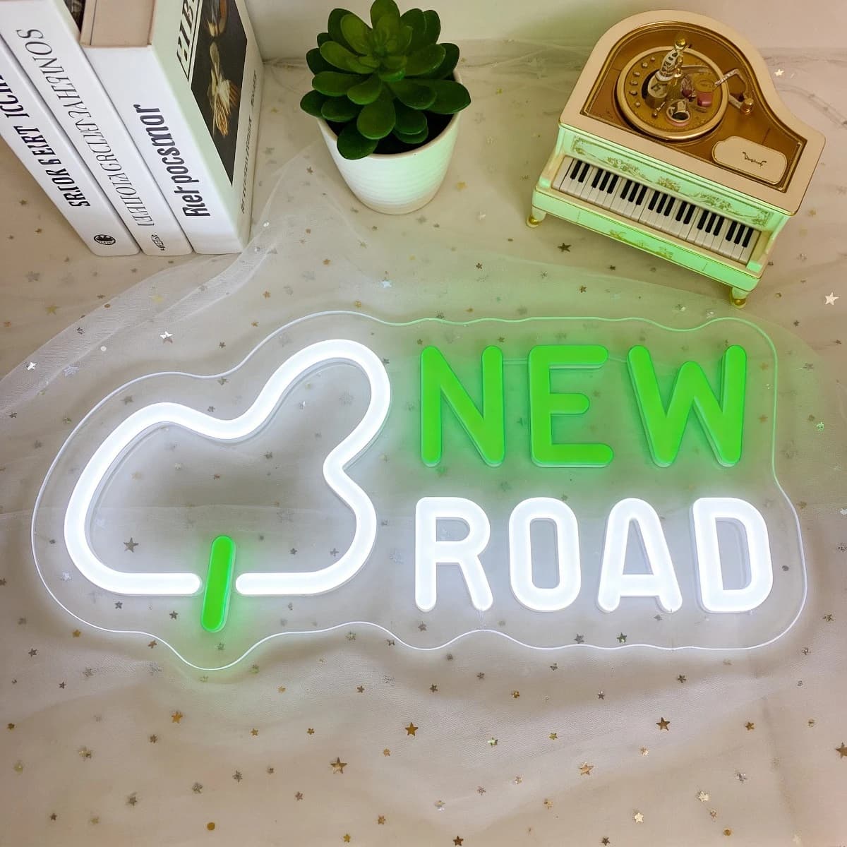 NUOVA INSEGNA LUMINOSA A LED VERDE E BIANCA A FORMA DI NEON, DIMMERABILE, CON CONNETTORE USB, DECORAZIONE MOTIVAZIONALE DA PARETE PER UFFICIO, STUDIO, CAMERETTA, REGALO DI GRADUAZIONE