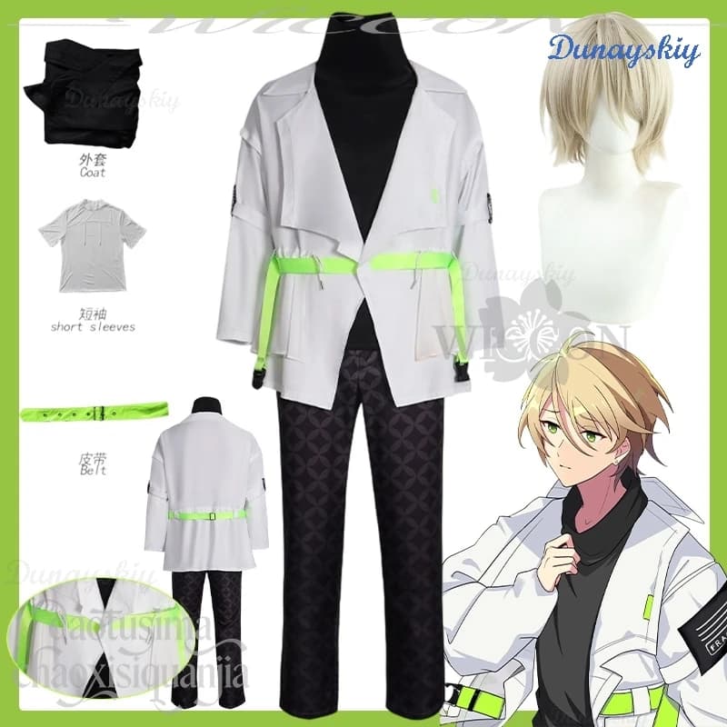 Mascara Halloween disfraz ALKALOID Shiratori Aira Cosplay Anime Gioco Progetto Sekai Crossover Ensemble Stelle Costume Punk Bianco