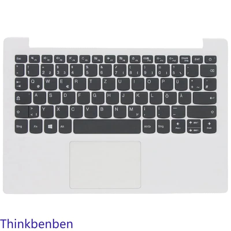 DE German White Keyboard Upper Case Palmrest Shell Cover For Lenovo Ideapad 130S 11 11IGM 120S 11IAP Winbook 5CB0R61272