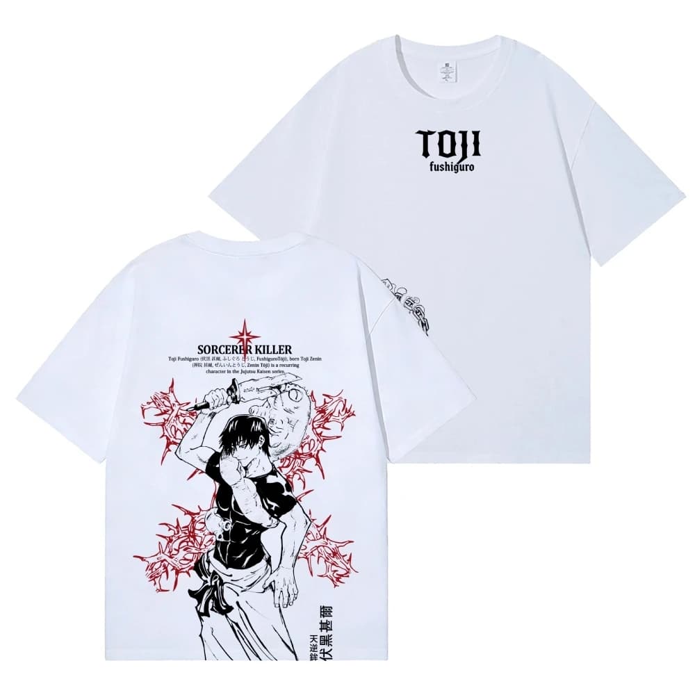 2026 New Toji Jujutsu Kaisen Back Art Cotton Tee High-quality Streetwear T-shirts Suitable for Both Men and Women Summer T-shirt