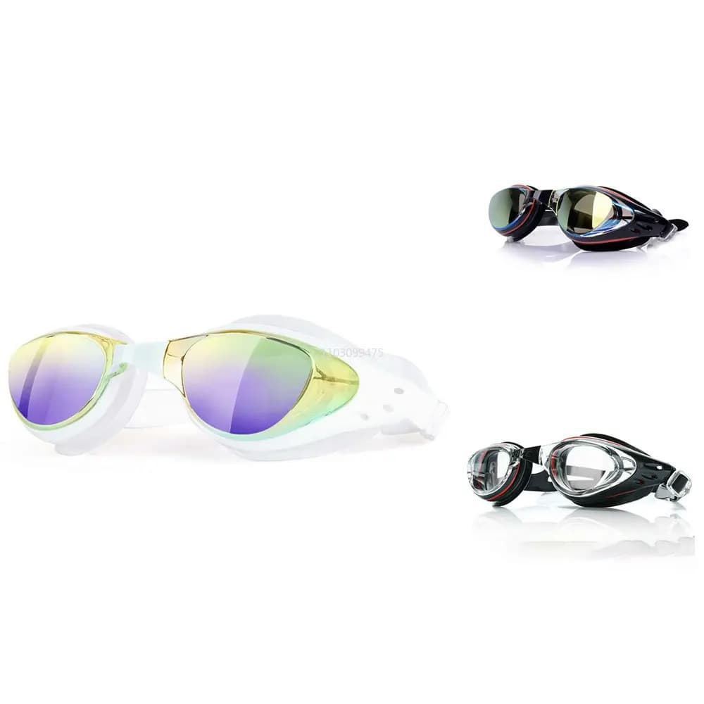 Professional UV Protective Lenses for Adults Men Women Swimwear Swimwear Waterproof Adjustable Silicone Apnea Swimming Glasses