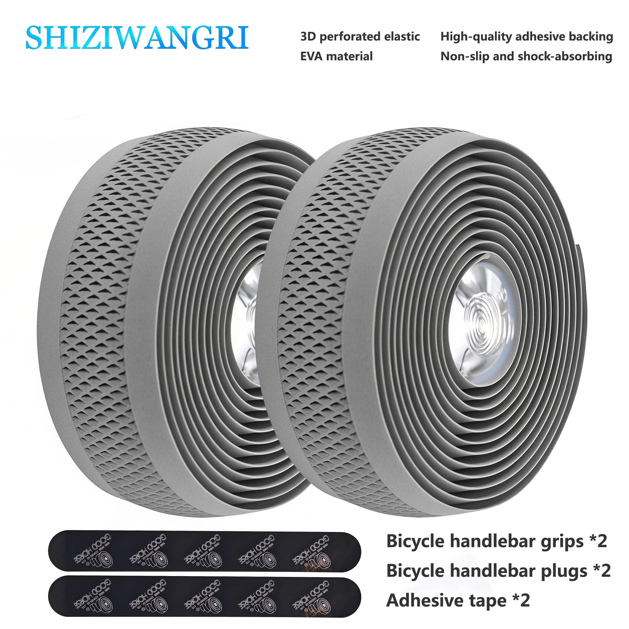 4 colors Hollow-out Bicycle Handlebar Tape EVA Non-Slip Shockproof Multi-Purpose For Road Bike Badminton Fishing Rods