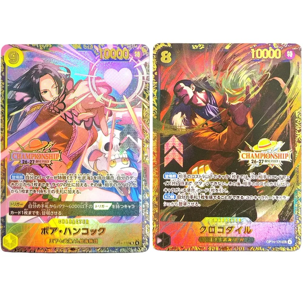 Carta Proxy One Piece Campionato Giapponese 26-27 - Carta Premio Boa Hancock OP14-112, Crocodile OP14-120 - Collezione Gioco Anime