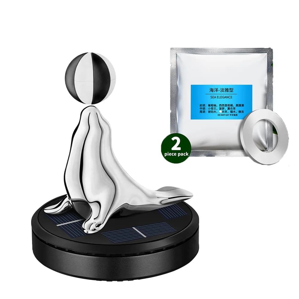 Deodorant for Solar Energy Cars with Air Purifier and Automatic Rotation for Dashboard, Diffuser for Interior Cars