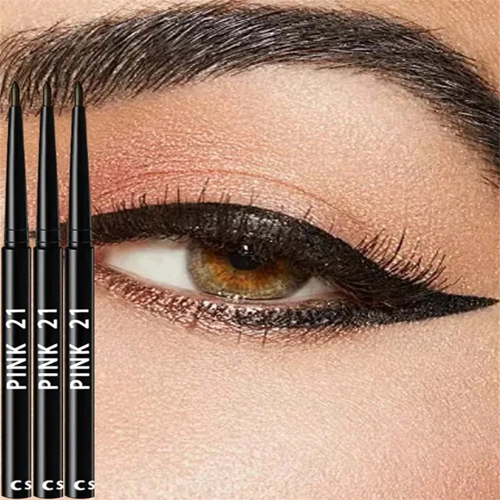 3/5pcs Waterproof Black Eyeliner Pencil Smudge-Proof Long-Lasting Easy Twist Eyeliner Pencils For Bold Eye Makeup Beauty Tools