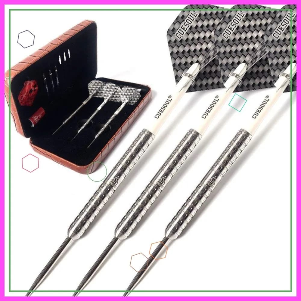 Set di Freccette Super Sottili con Punta in Acciaio al Tungsteno 22/24/26g con Custodia