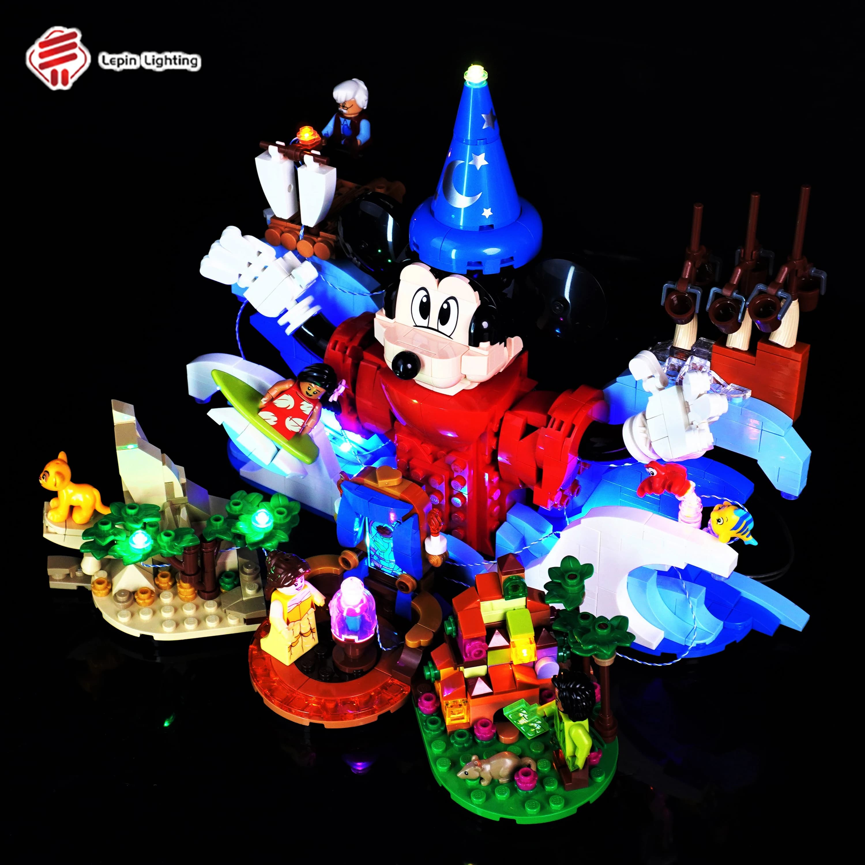 Kit di illuminazione a LED compatibile con 21352 Magic Fantasy Castle Building Blocks Modello Set di luci decorative per display (solo luci)