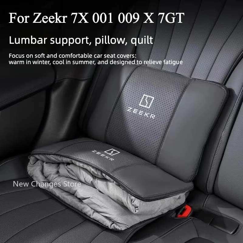 For Zeekr 7X 001 X 009 7GT Car Lumbar Support Pillow Multifunctional Auto Headrest Neck Waist Cushion For Rear Seat Driving Rest