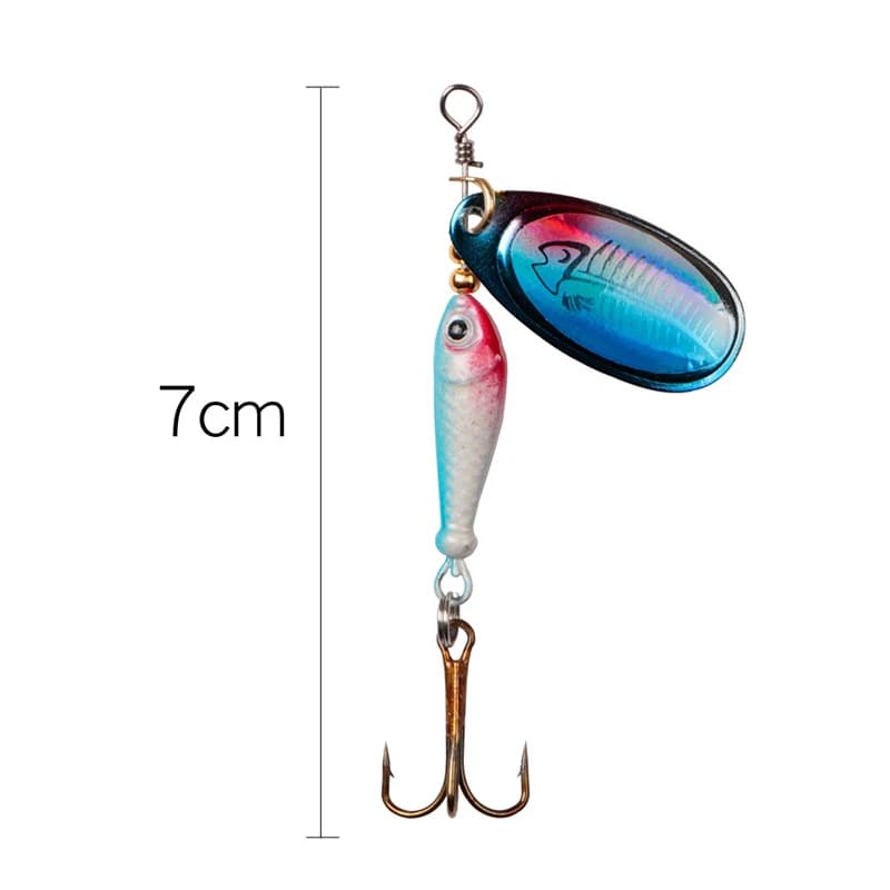 (LA).[LA]1Pc New Metal Fishing Lure 9g Bait High Quality Hard Baits Treble Hook Fishing Tackle For Pik