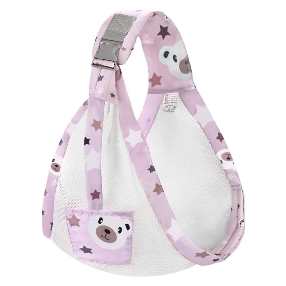 Marsupio per neonato in cartone animato Zaino per neonato in cotone con chiusura frontale per neonato Borsa a marsupio per neonato con supporto orizzontale