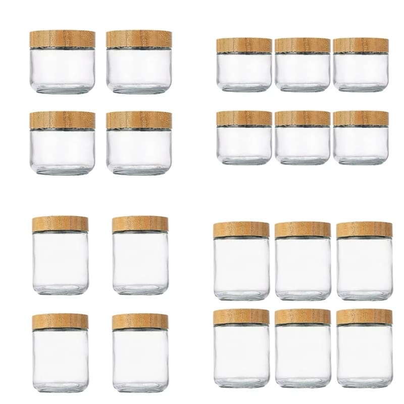 Clear Glass Meals Prep Container With Secure Lids For Salads And Offices Lunches JOMD