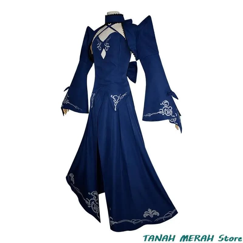 Altria Pendragon Alter Saber Cosplay Black Skirt Tops Cuff with Wig Full Set Halloween Carnival Costume