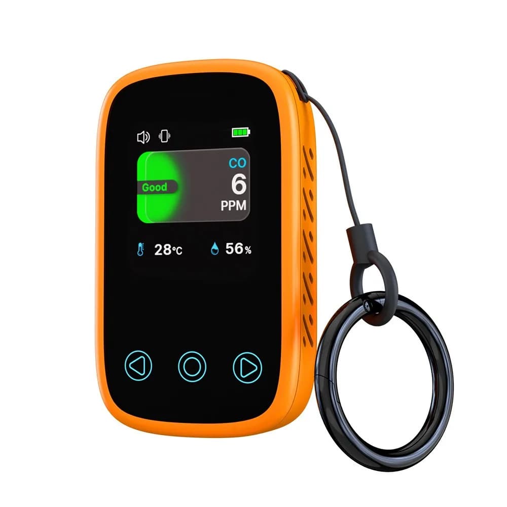 New Mini Carbon Monoxide Detector Portable Temperature and Humidity Air Quality Monitoring Touch Screen CO Detector