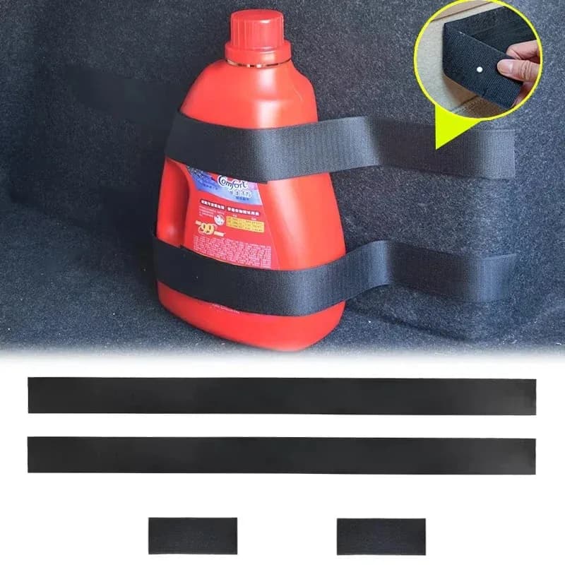 1 set organizzatore per bagagliaio per auto cinghia di fissaggio elastica cinghia di fissaggio per estintore staffa di stoccaggio universale striscia di velcro ricambi auto