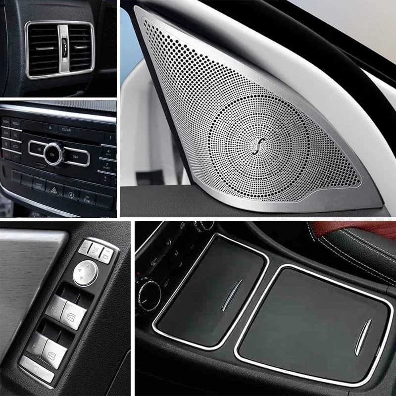 Car Door Audio Speaker Gear Panel Arm Cover Trim Sticker for Mercedes Benz class A W176 GLA X156 accessories CLA