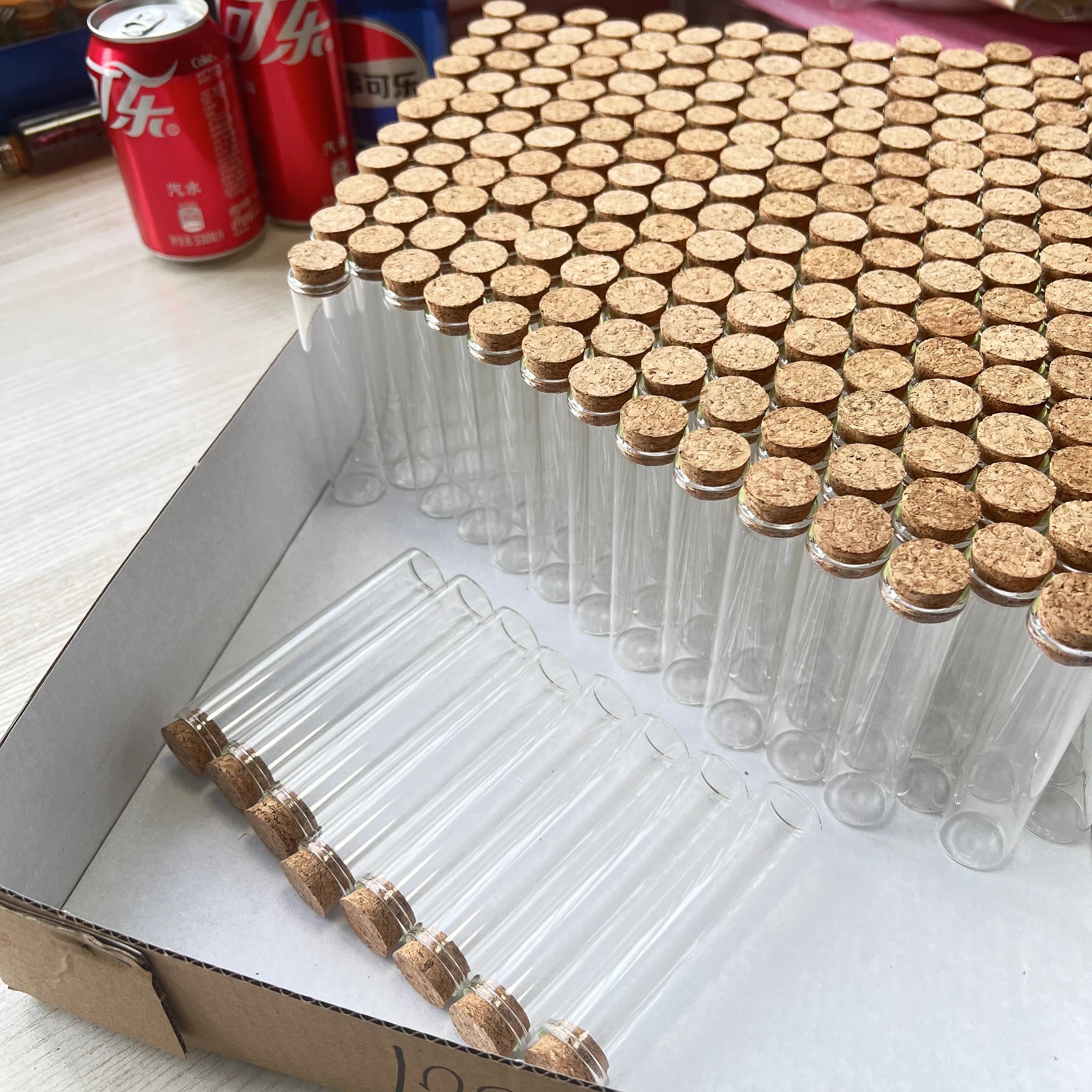 21 bottiglie di vetro da 25 ml con tappi 17 × 22 × 100 mm piccoli barattoli di stoccaggio per bomboniere spezie artigianato fai da te contenitori decorativi