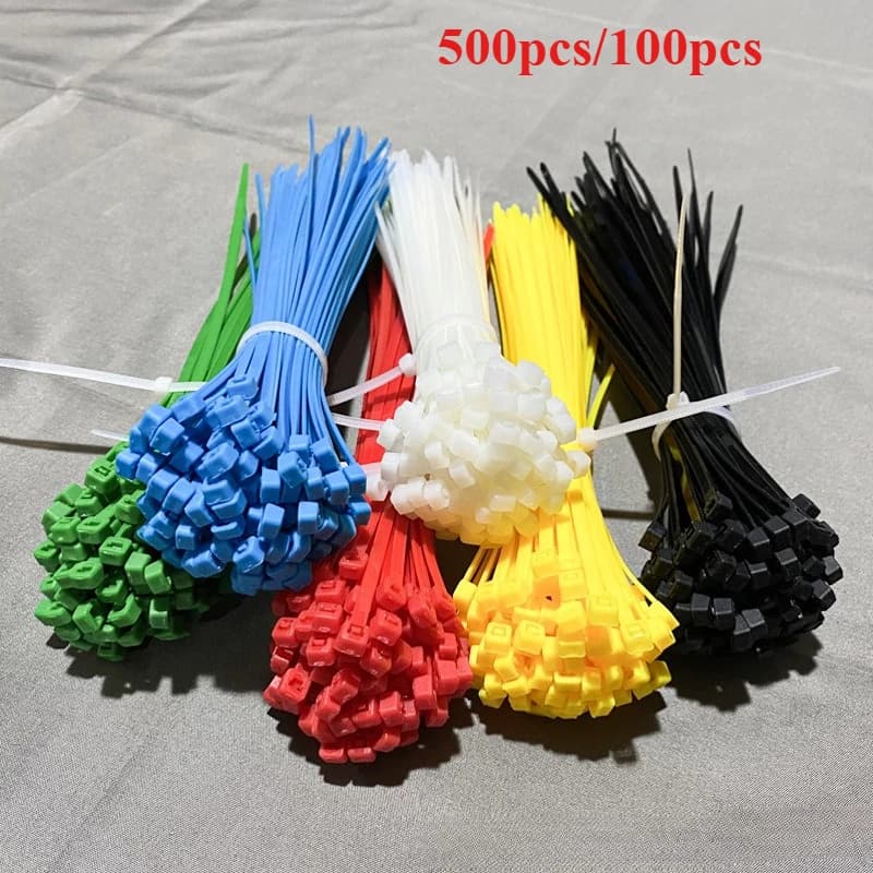 Self-Locking Nylon Plastic Cable Ties for Party Decoration Fixing, Maintenance Wire Bundling Fastening Straps, Binding Fastener